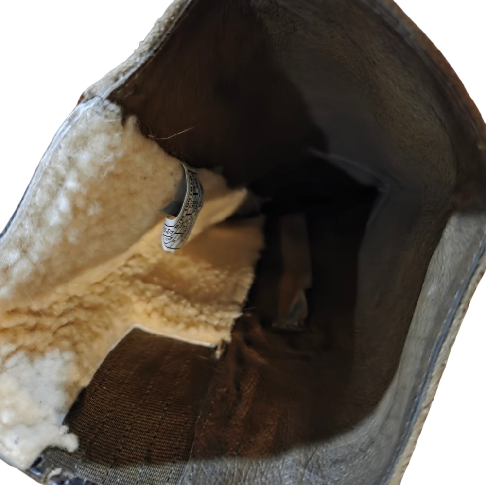 UGG Australia - Cydnee Tall Riding Boots w/ Crackled Leather Panels & Buckles - Picture 9 of 15